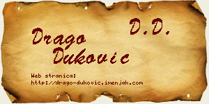 Drago Duković vizit kartica